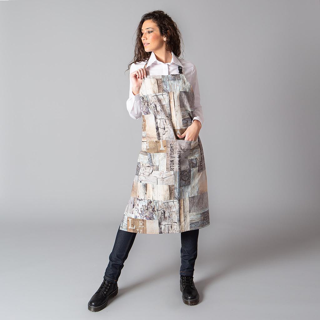 DELANTAL ESTAMPADO HEBILLA 95X75 CM
