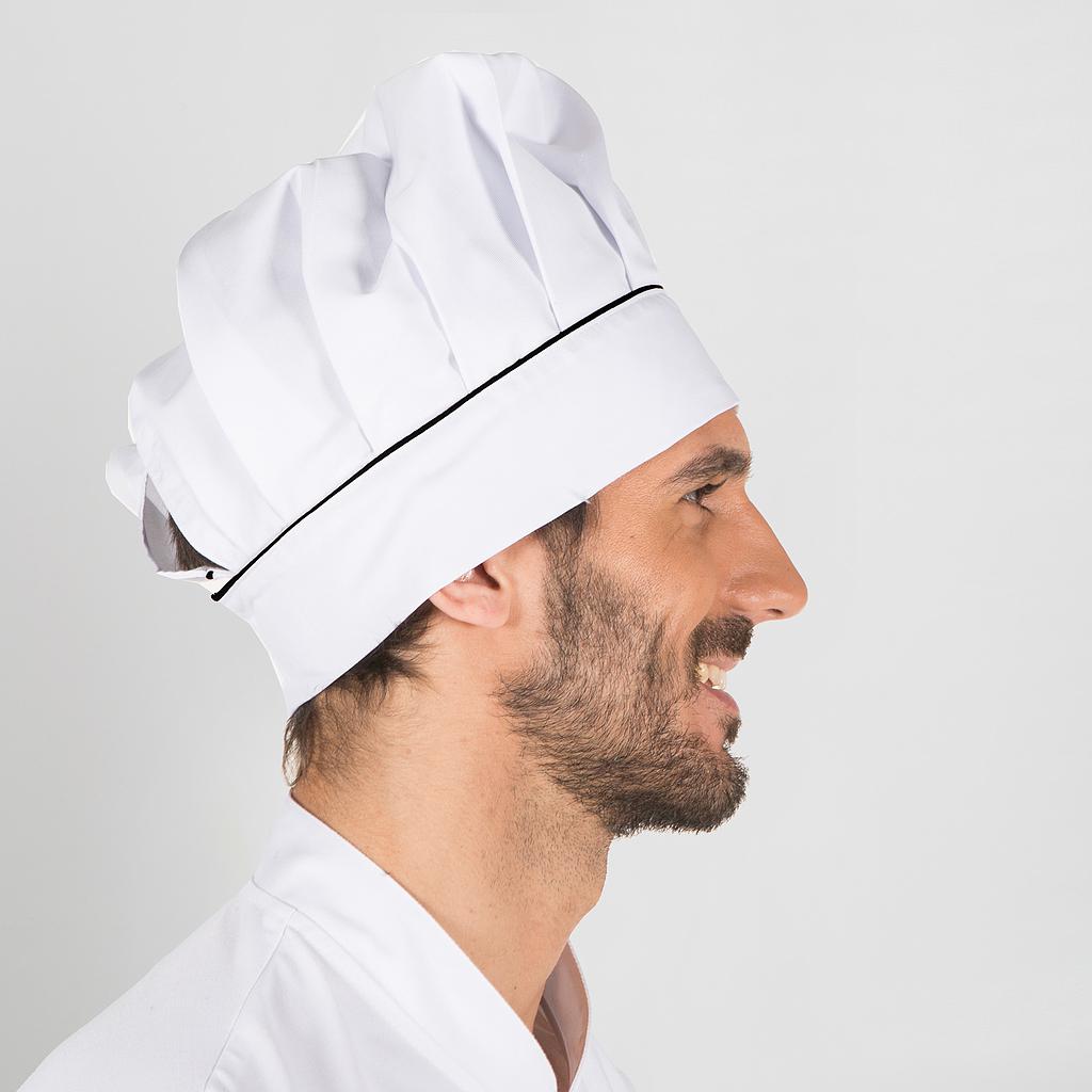GORRO CHEF CON VELCRO BLANCO VIVO COLOR