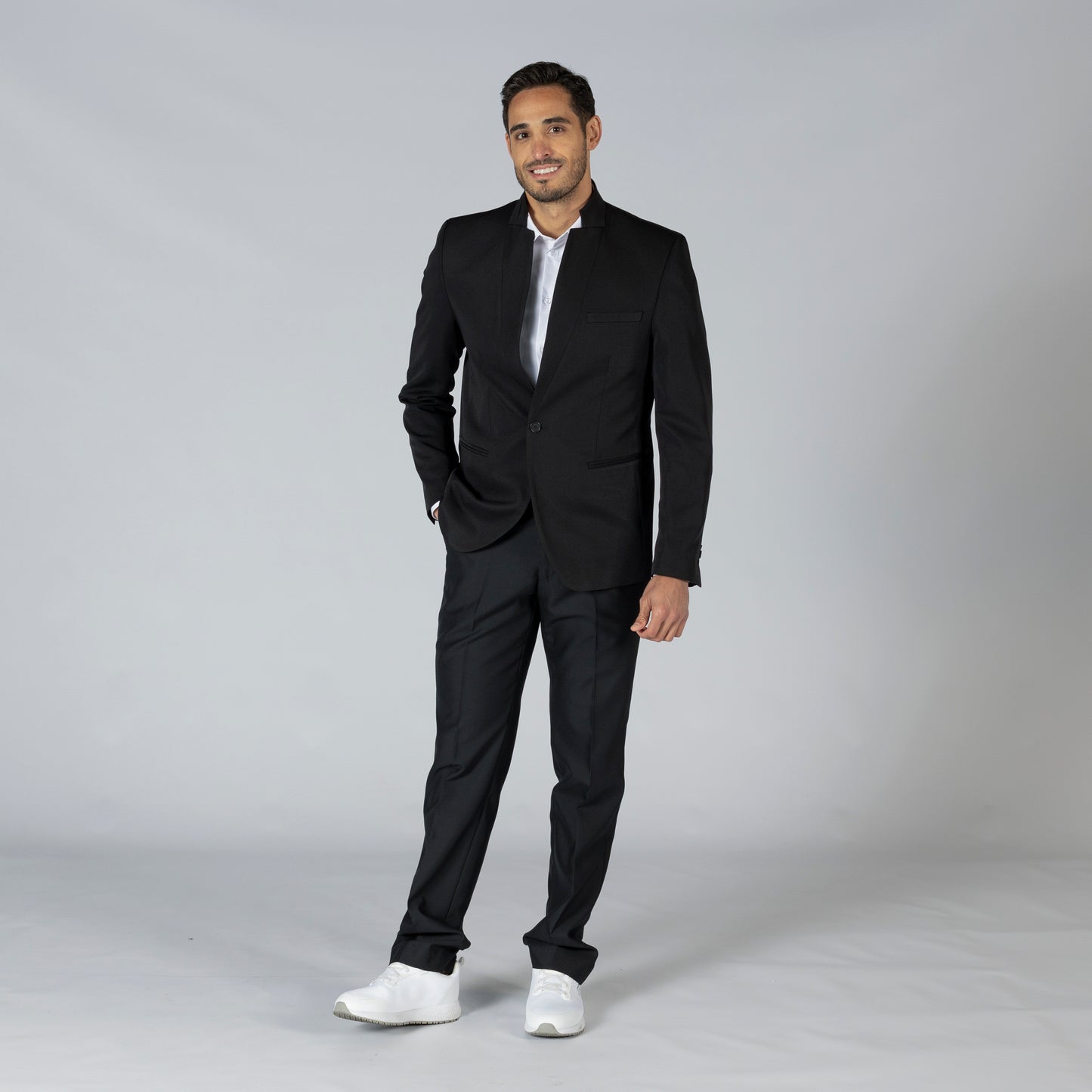 AMERICANA HOMBRE 1 BOTON SOLAPA INVERTIDA SLIM FIT TRIVIAL